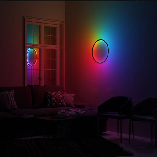 Nordic Minimalist RGB Modern LED Circular Wall Lamp